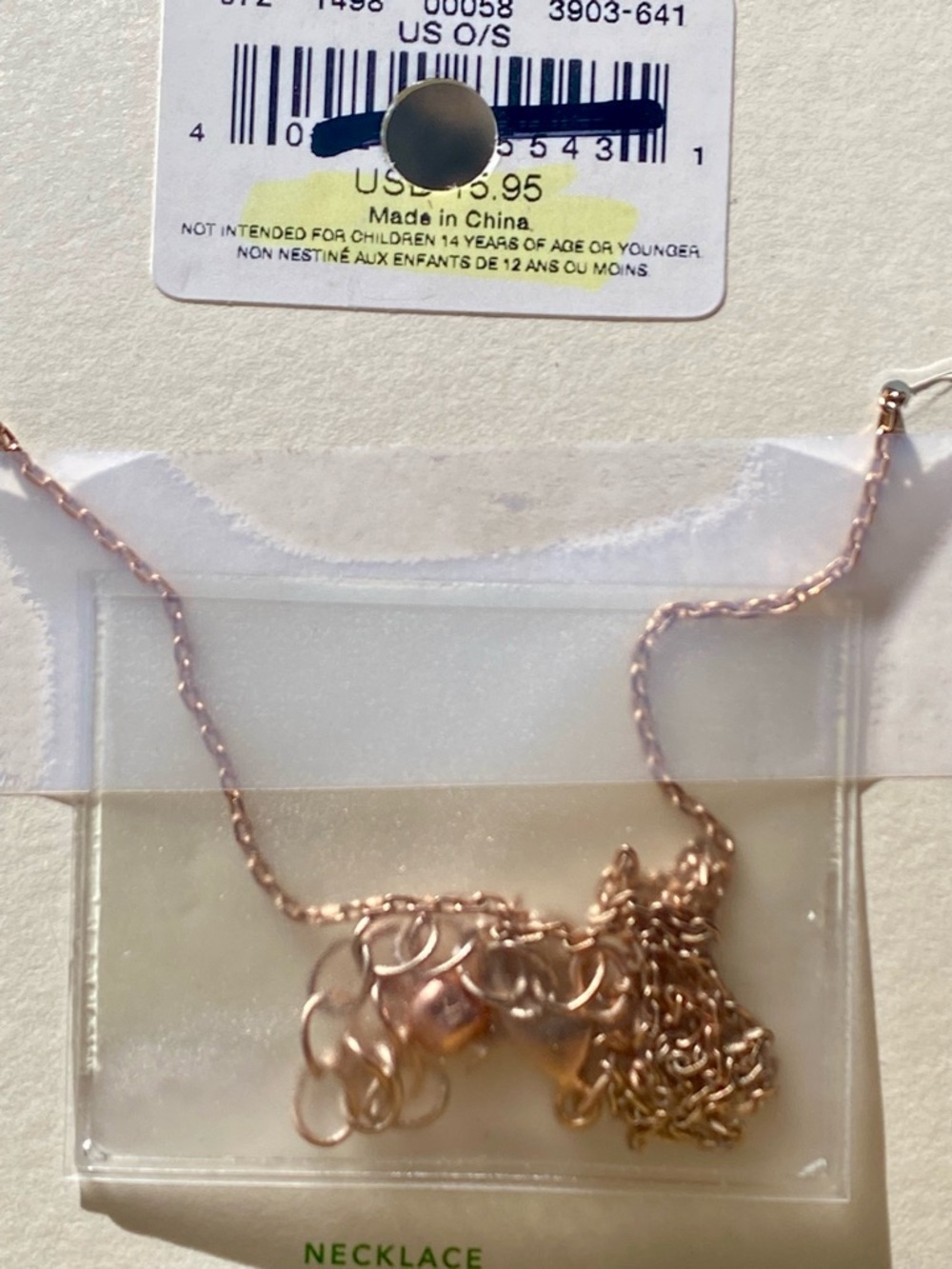 Strong Script Pendant Necklace - Gold - Picture 3 of 3